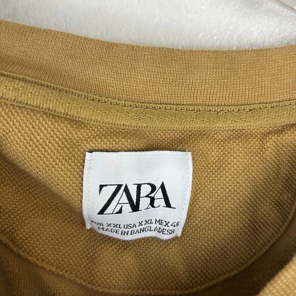 Zara Womens Sweatshirt Size XXL Blue Tan White Colorblock Athleisure Casual - Picture 3 of 6